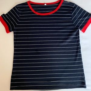 romwe ringer tee w/ stripes